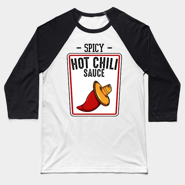 Chili Pepper Baseball T-Shirt by Lumio Gifts